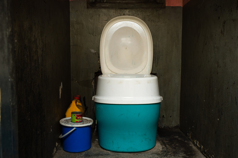 A Clean Team toilet at a customer_s residence in Kumasi