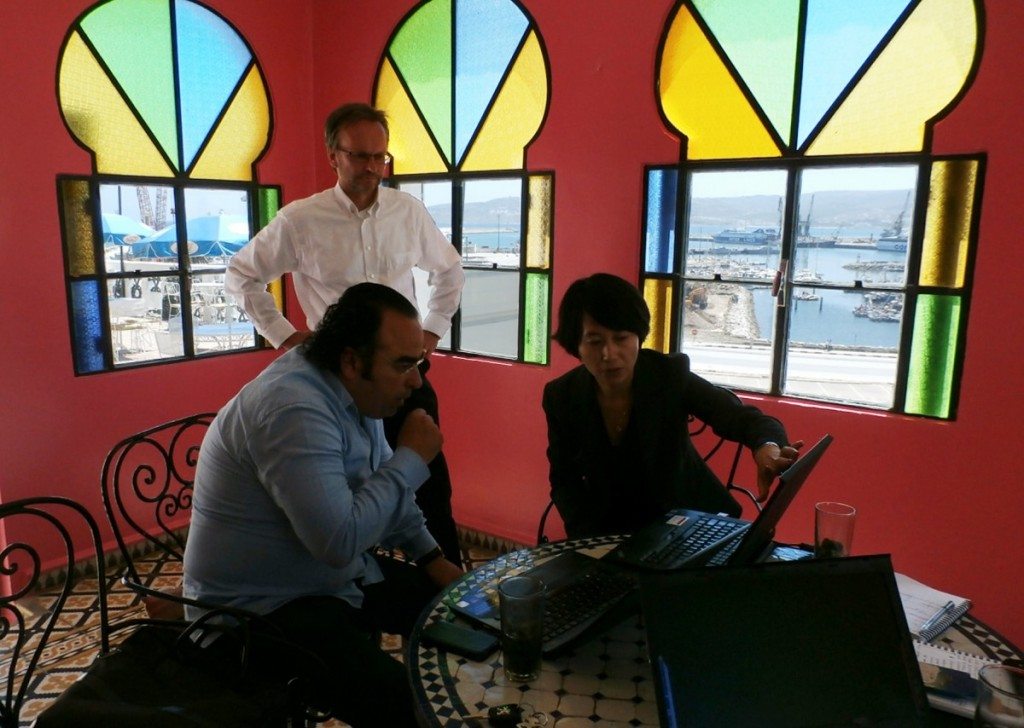 IBM CSC participants collaborate while on assignment in Morocco.